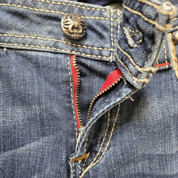 ARIAT "RUBY" Bootcut Flare Dark Wash Mid Rise Blue Jeans . 27L - Picture 9 of 16